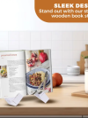 Wooden Book Stand - Book Page Holder for Kitchen - Image 2